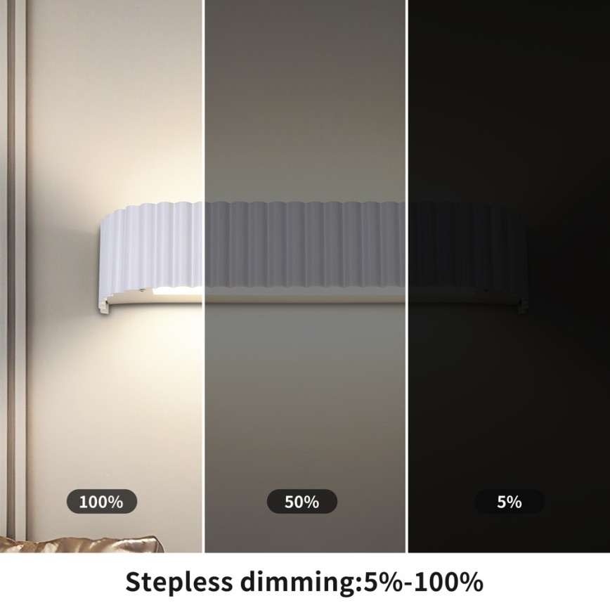 BRILAGI - regulējams LED sienas gaismeklis FALCON MODERN LED/14W/230V 3000-6000K 40 cm balts + ar tālvadības pulti