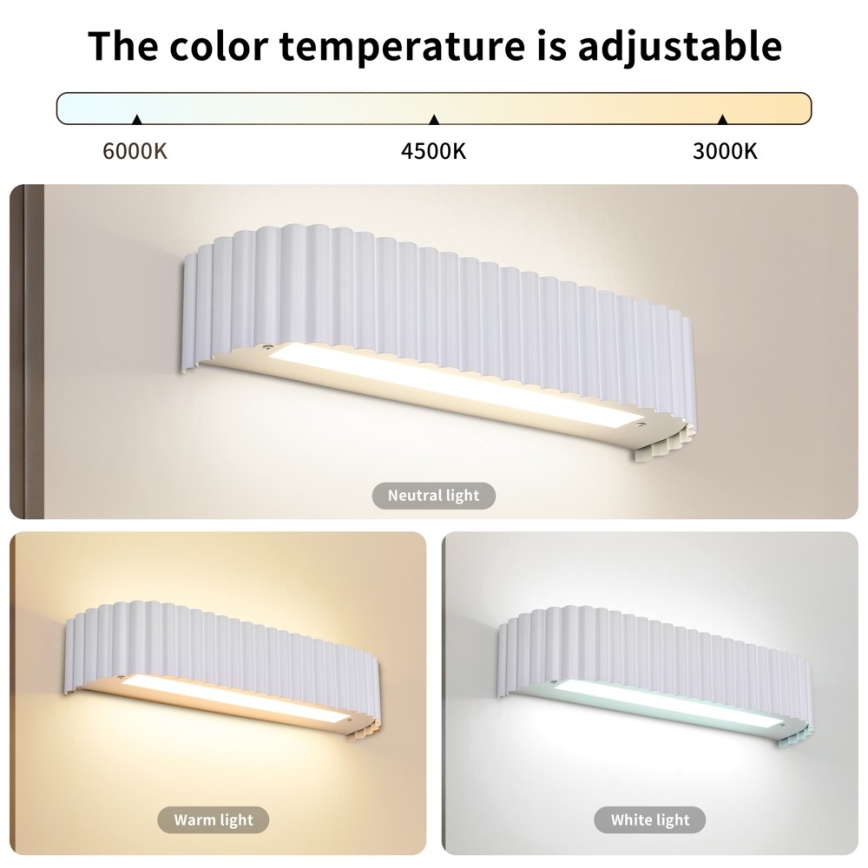 BRILAGI - regulējams LED sienas gaismeklis FALCON MODERN LED/14W/230V 3000-6000K 40 cm balts + ar tālvadības pulti