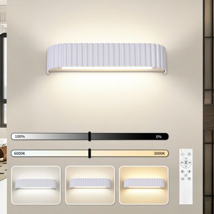BRILAGI - regulējams LED sienas gaismeklis FALCON MODERN LED/14W/230V 3000-6000K 40 cm balts + ar tālvadības pulti
