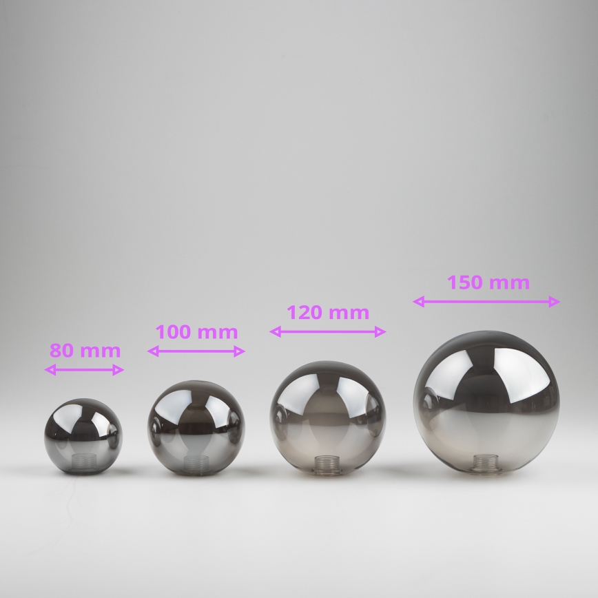 Brilagi - Rezerves stikls lustrām, sienas lampām un lampām MISTEL, MILLA d. 15 cm dūmakains