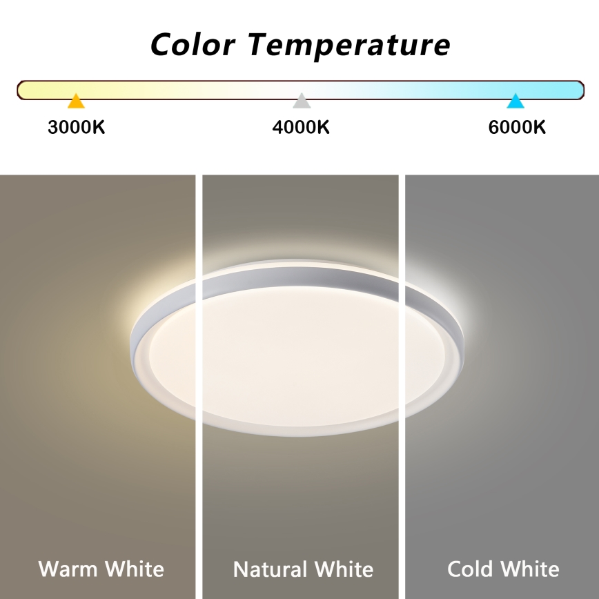 Brilagi - LED dimmējams griestu gaismeklis RIVO LED/72W/230V 3000-6000K balta, Ø 50 cm + tālvadības pults