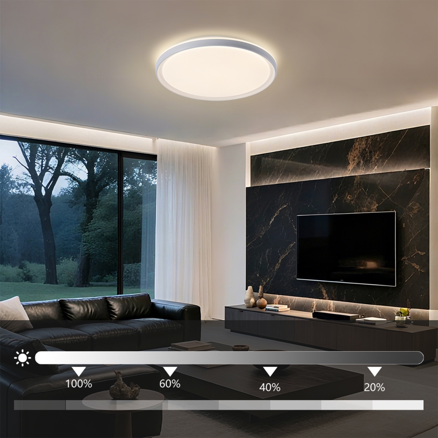 Brilagi - LED dimmējams griestu gaismeklis RIVO LED/72W/230V 3000-6000K balta, Ø 50 cm + tālvadības pults