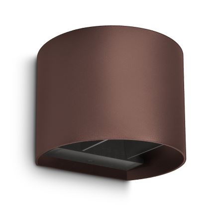 Brilagi - RONDO LED/6W/230V āra sienas gaismeklis, brūns, IP54