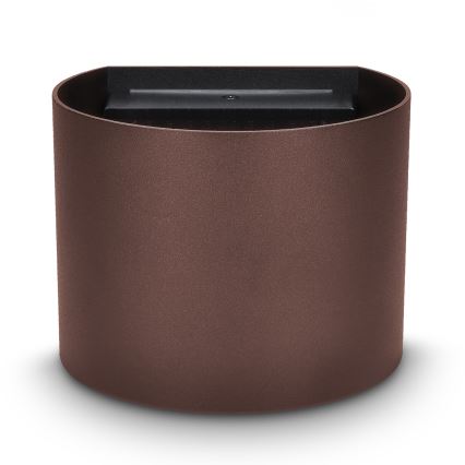 Brilagi - RONDO LED/6W/230V āra sienas gaismeklis, brūns, IP54