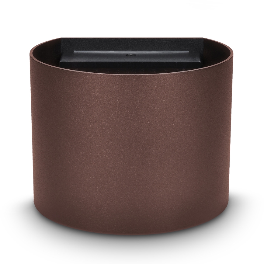 Brilagi - RONDO LED/6W/230V āra sienas gaismeklis, brūns, IP54