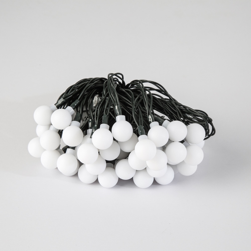 Brilagi - LED saules dekoratīvā virtene BUBBLE 50 LED / 8 funkcijas 7 m IP65 silti balta 600 mAh
