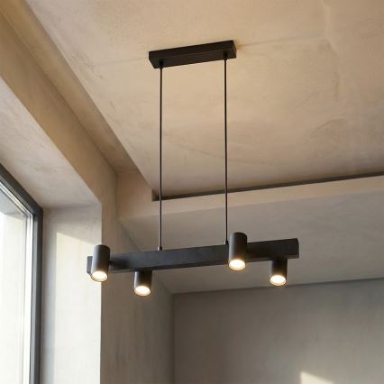 BRILAGI - SELE pakaramā lustra uz troses 4xGU10/30W/230V melna
