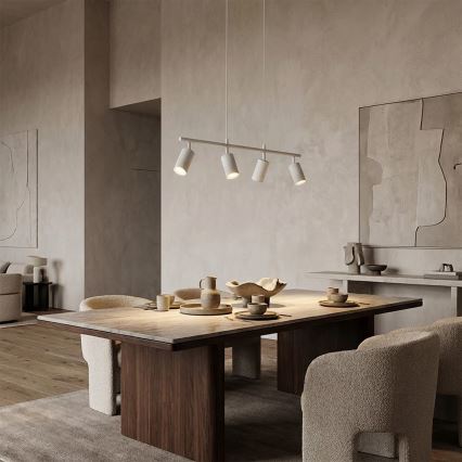 Brilagi - SELE piekaramā lampa uz troses 4xGU10/30W/230V, balta