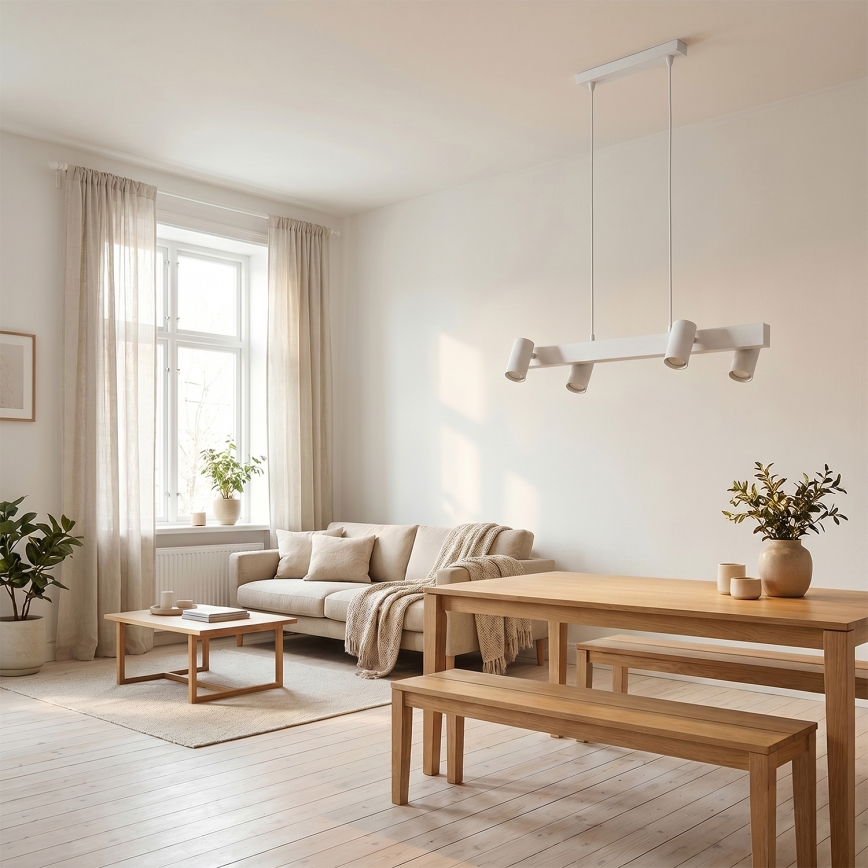 BRILAGI - SELE piekaramā lampa uz troses 4xGU10/30W/230V balta