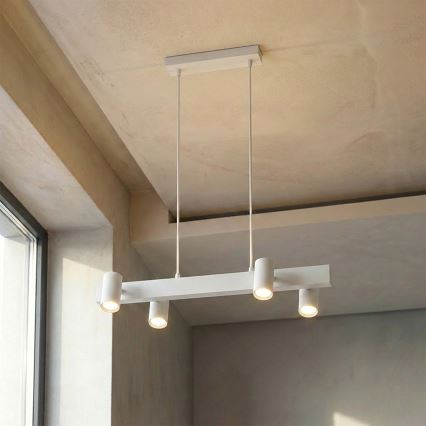 BRILAGI - SELE piekaramā lampa uz troses 4xGU10/30W/230V balta