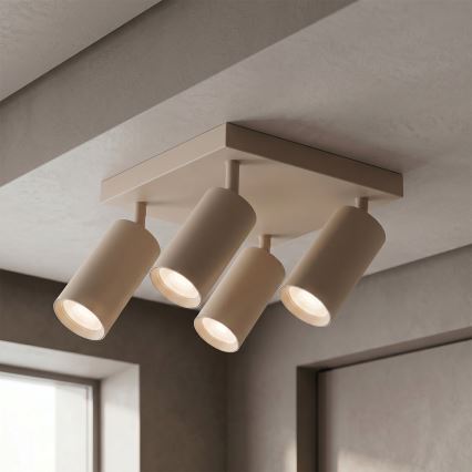 BRILAGI - SELE SQUARE virsmas montējams spot gaismeklis 4xGU10/30W/230V, bēšs