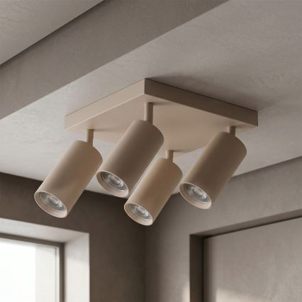BRILAGI - SELE SQUARE virsmas montējams spot gaismeklis 4xGU10/30W/230V, bēšs
