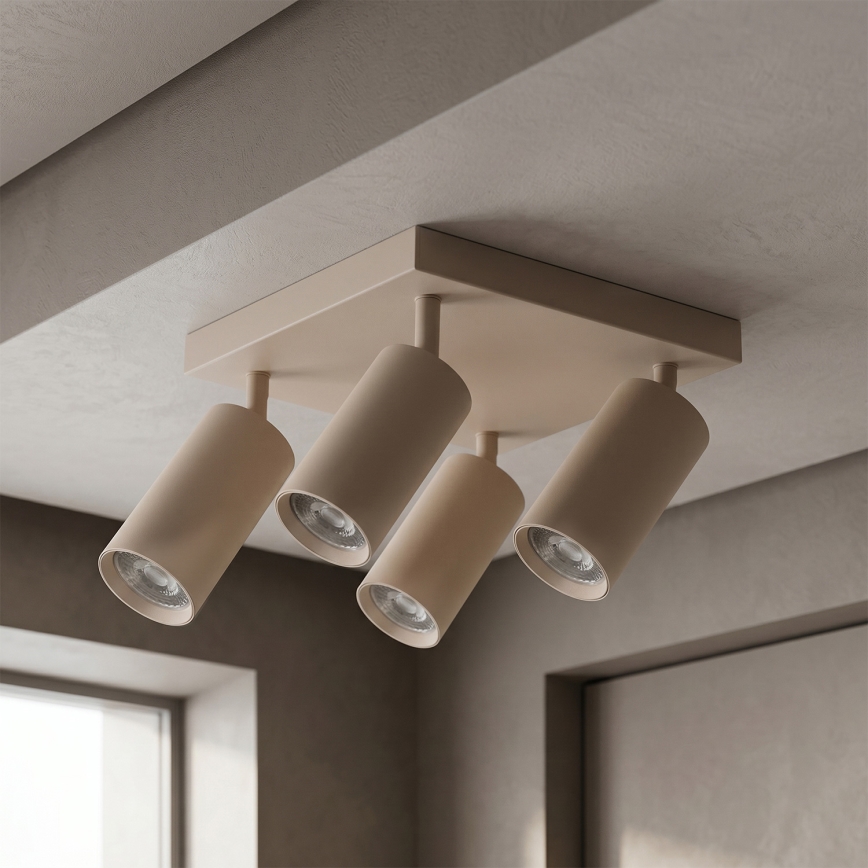 BRILAGI - SELE SQUARE virsmas montējams spot gaismeklis 4xGU10/30W/230V, bēšs