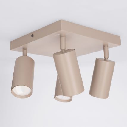 BRILAGI - SELE SQUARE virsmas montējams spot gaismeklis 4xGU10/30W/230V, bēšs