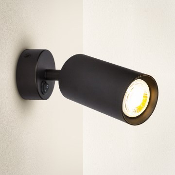 Brilagi - Sienas gaismeklis ar slēdzi SELE 1xGU10/30W/230V melns