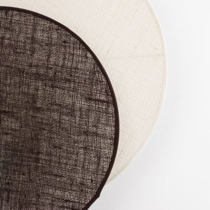 Brilagi - Sienas gaismeklis CIRCLES 1xE27/60W/230V Ø 35 cm krēmkrāsa/brūna