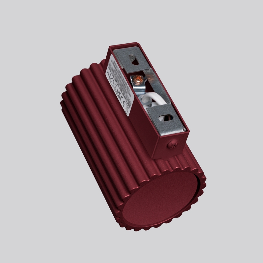 Brilagi - Sienas gaismeklis CRESTO 1xGU10/10W/230V 10 cm, burgundijas sarkans
