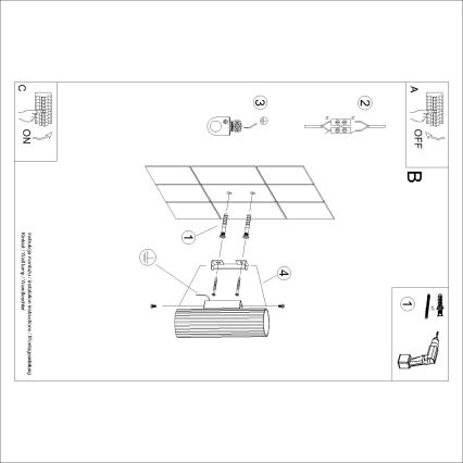 Brilagi - Sienas gaismeklis CRESTO 2xGU10/10W/230V 20 cm sarkans