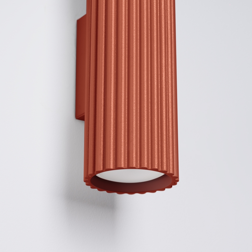 Brilagi - Sienas gaismeklis CRESTO 2xGU10/10W/230V 30 cm sarkans