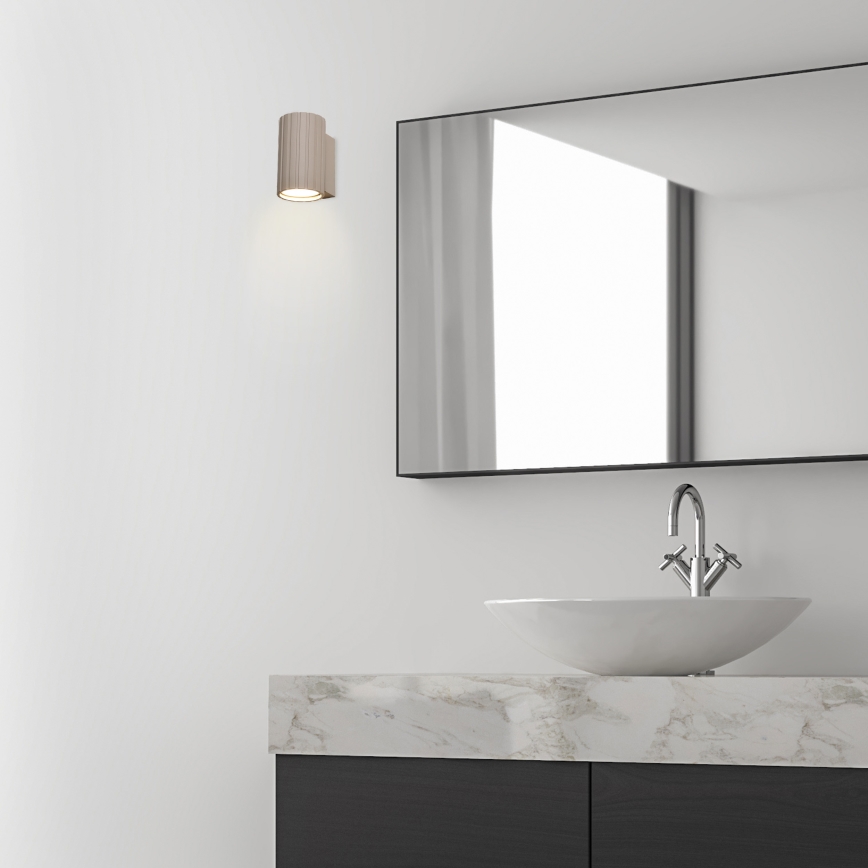 Brilagi - Sienas gaismeklis CRISPINA 1xGU10/10W/230V 10 cm bēšs