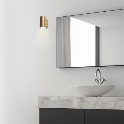 Brilagi - Sienas gaismeklis CRISPINA 1xGU10/10W/230V 10 cm zelta krāsā