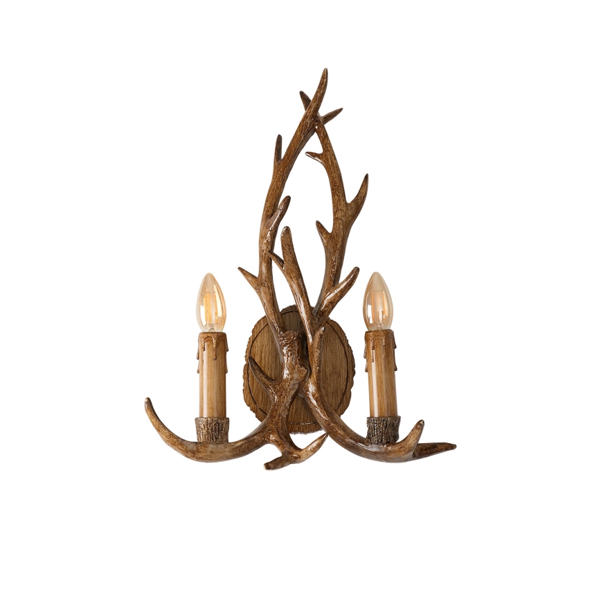 Brilagi - Sienas gaismeklis DEER 2xE14/10W/230V ar ragiem