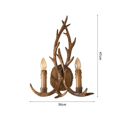 Brilagi - Sienas gaismeklis DEER 2xE14/10W/230V