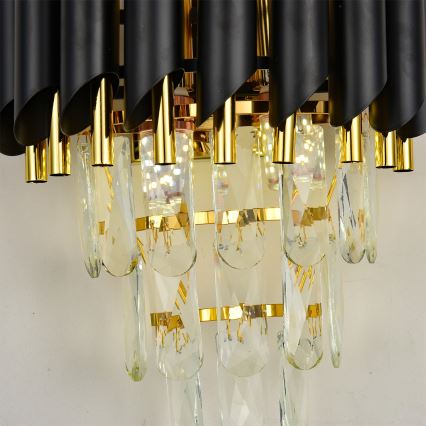 Brilagi - Sienas gaismeklis ECLIPSE 2xE14/10W/230V melna/zelta