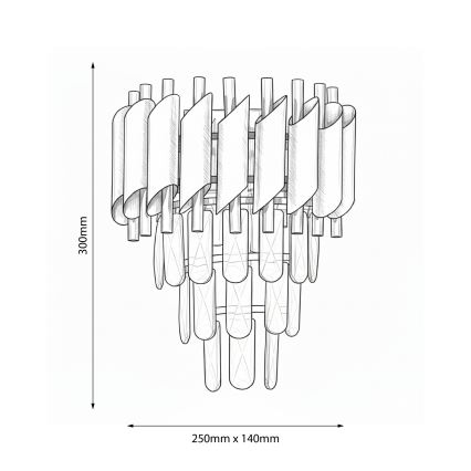 Brilagi - Sienas gaismeklis ECLIPSE 2xE14/10W/230V melna/zelta