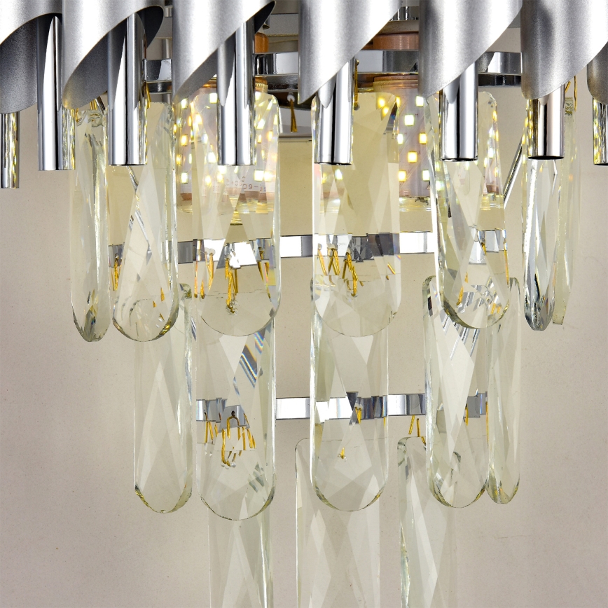 Brilagi - Sienas gaismeklis ECLIPSE 2xE14/10W/230V sudraba