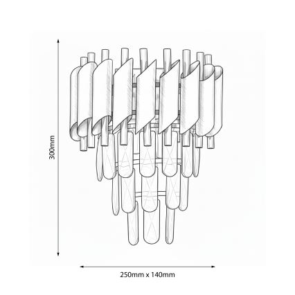 Brilagi - Sienas gaismeklis ECLIPSE 2xE14/10W/230V sudraba