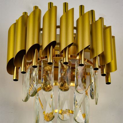 Brilagi - Sienas gaismeklis ECLIPSE 2xE14/10W/230V zelta krāsā