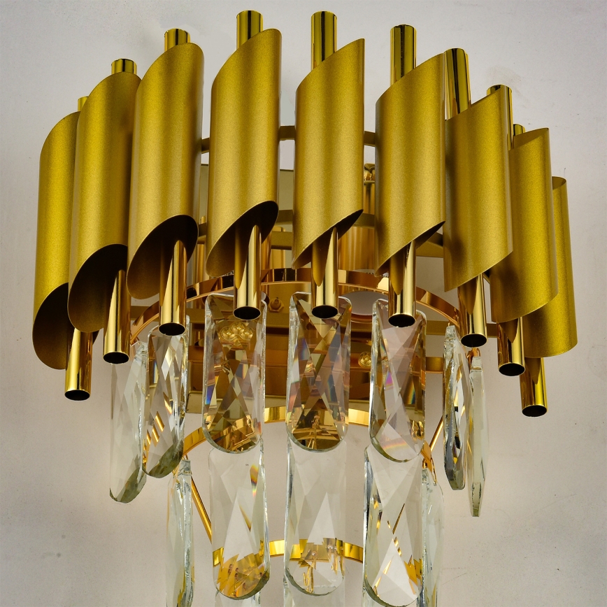 Brilagi - Sienas gaismeklis ECLIPSE 2xE14/10W/230V zelta krāsā