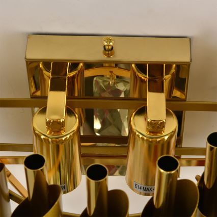 Brilagi - Sienas gaismeklis ECLIPSE 2xE14/10W/230V zelta krāsā