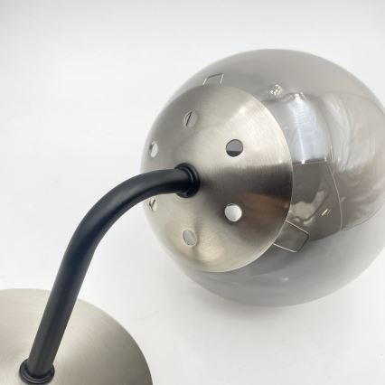 Brilagi - Sienas gaismeklis MALIVA 1xE14/15W/230V matēts hroms/dūmakains