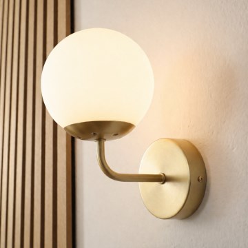 Brilagi - Sienas gaismeklis MALIVA 1xE14/15W/230V zelta/balta