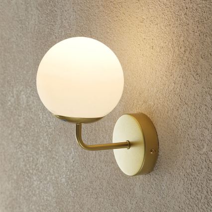 Brilagi - Sienas gaismeklis MALIVA 1xE14/15W/230V zelta/balta