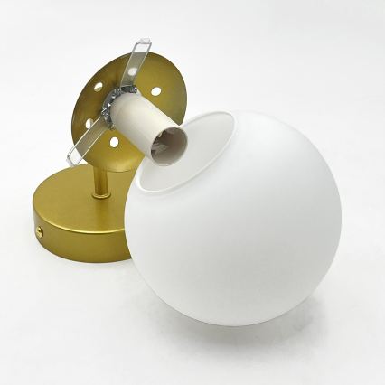 Brilagi - Sienas gaismeklis MALIVA 1xE14/15W/230V zelta/balta