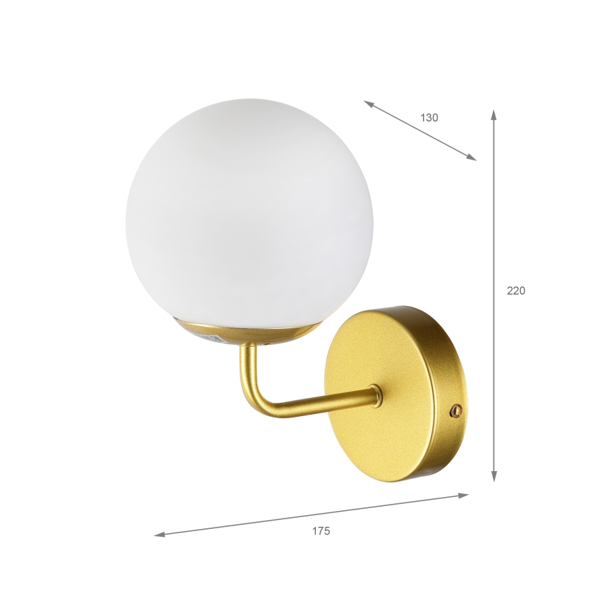 Brilagi - Sienas gaismeklis MALIVA 1xE14/15W/230V zelta/balta