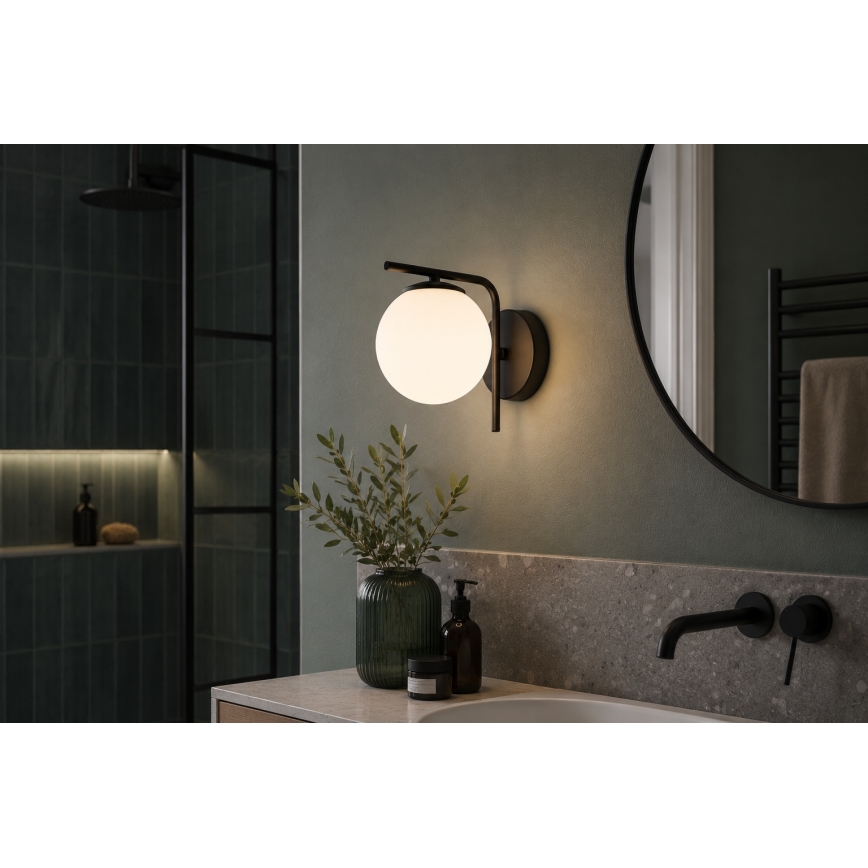 BRILAGI - Sienas gaismeklis MILO 1xE27/60W/230V melns