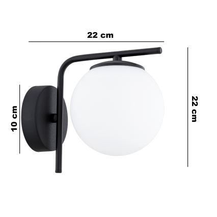 BRILAGI - Sienas gaismeklis MILO 1xE27/60W/230V melns