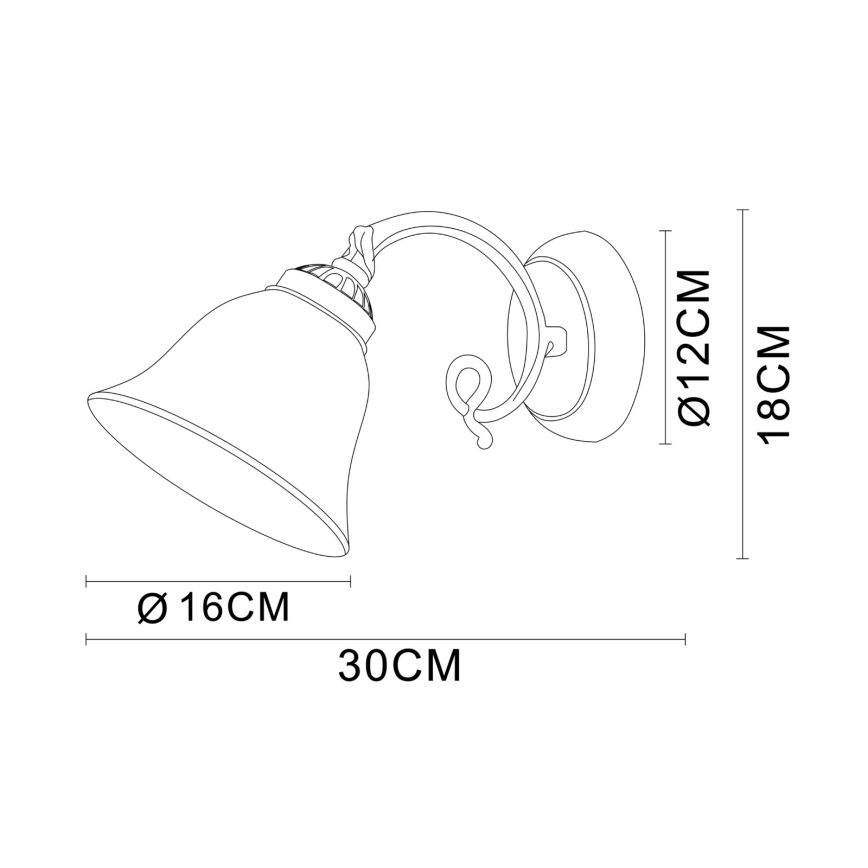 Brilagi - Sienas gaismeklis NOSTALGIA 1xE27/60W/230V