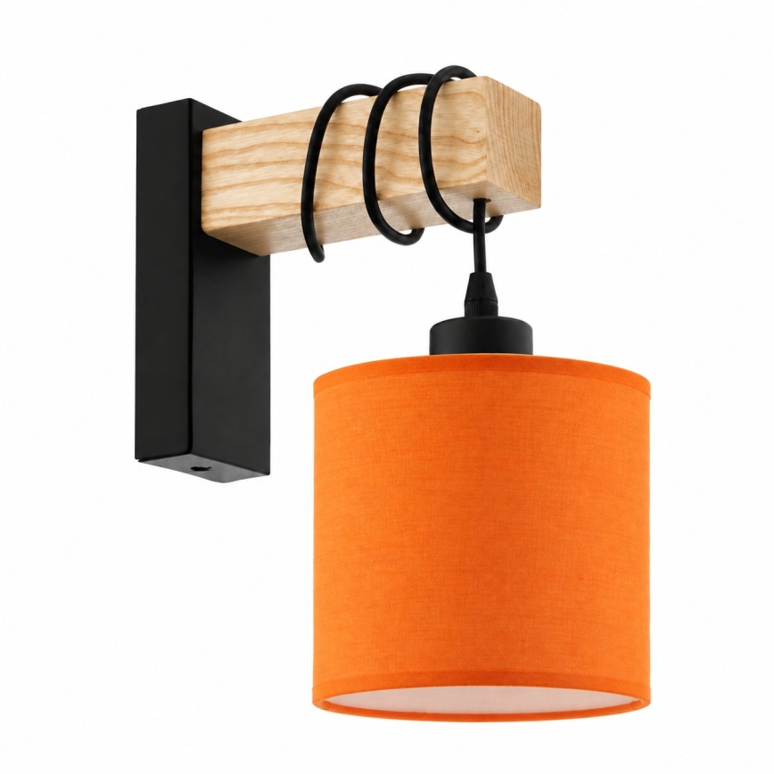 BRILAGI - Sienas gaismeklis NUBILA 1xE27/60W/230V brūns/melns/oranžs