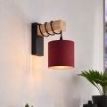 BRILAGI - Sienas gaismeklis NUBILA 1xE27/60W/230V brūns/melns/pompejas sarkans