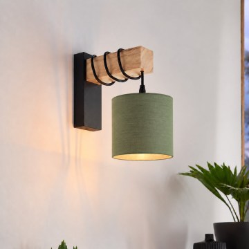 BRILAGI - Sienas gaismeklis NUBILA 1xE27/60W/230V brūns/melns/zaļš