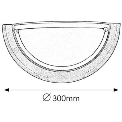 Brilagi - Sienas gaismeklis ORBIS 1xE27/60W/230V 30 cm, no priedes
