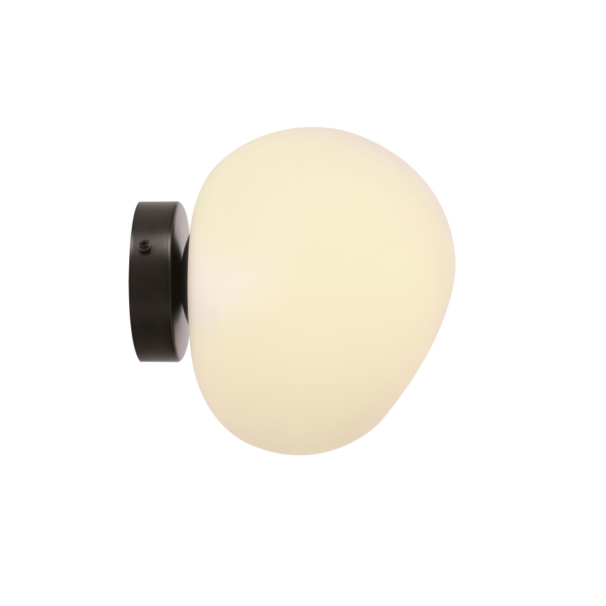 BRILAGI - Sienas gaismeklis PEBBLES 1xE27/40W/230V Ø 20 cm melns