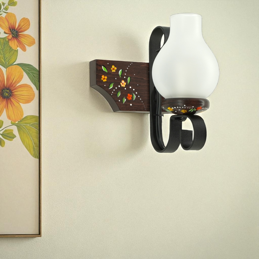 Brilagi - Sienas gaismeklis QUEEN 1xE14/40W/230V buk/wenge