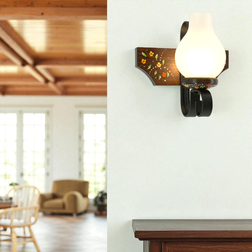 Brilagi - Sienas gaismeklis QUEEN 1xE14/40W/230V buk/wenge