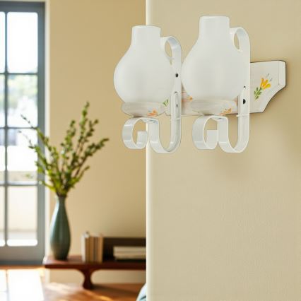 Brilagi - Sienas gaismeklis QUEEN 2xE14/40W/230V buk/krēmkrāsa